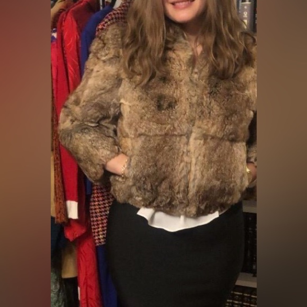 Vintage fur coat caravelle rabbit fur
